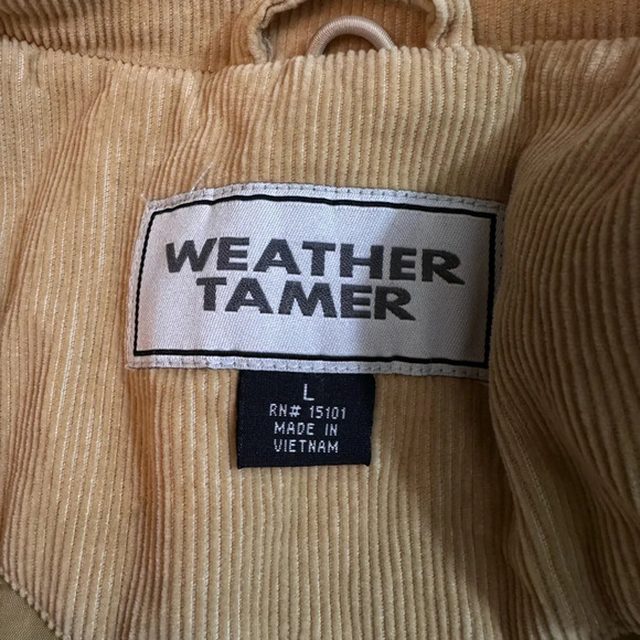 corduroy Beige Women’s Weather Tamer snap button jacket size large - Picture 7 of 12